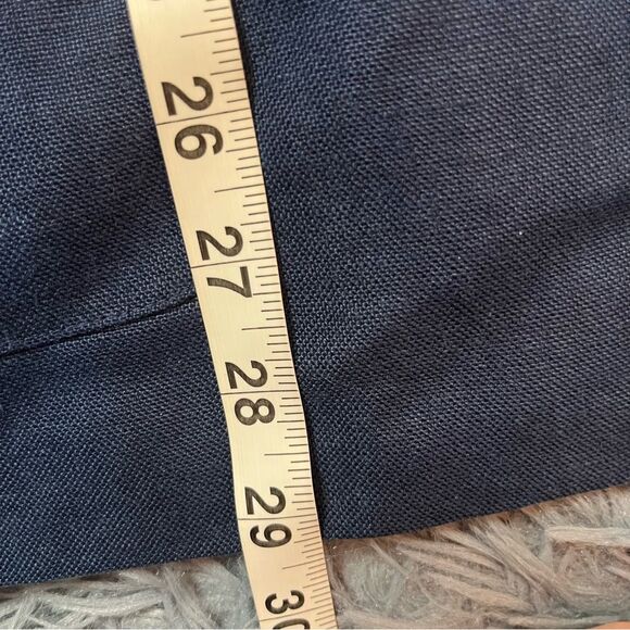 Talbots Irish Linen Navy Utility Style Blazer Jacket Size 20 - Picture 4 of 4